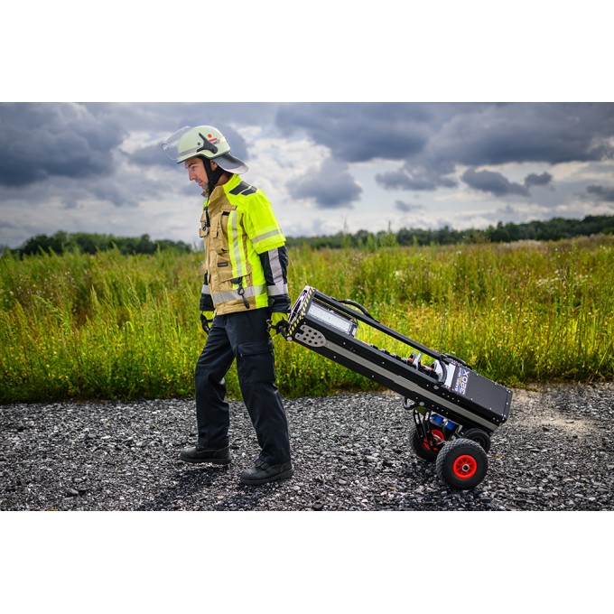 Sistem telescopic de iluminare temporara 320W - 45.000 lumeni - cu acumulator